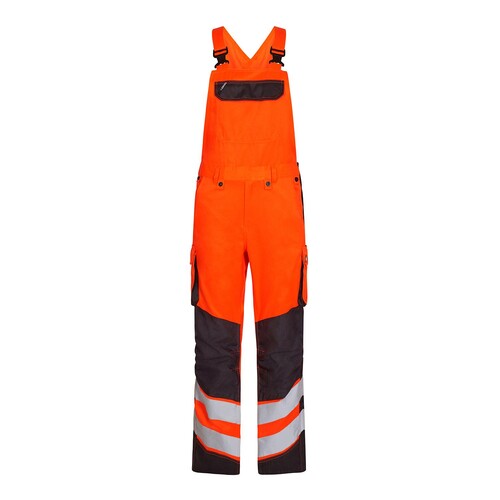 F. ENGEL Safety Light Latzhose  Warnschutz / Gr. 72 /  orange-anthrazitgrau Produktbild