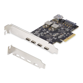 StarTech.com 5-Port USB PCIe Card, USB 3.2 10Gbps, PCI Express Card with 4x USB-C Ports, 1x USB-A In Produktbild