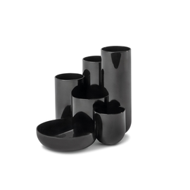 Multiköcher Campus mit 5 Röhren und 1 Kleinteil-Schale schwarz Kunststoff 131x154x137mm Han 17480-13 Produktbild