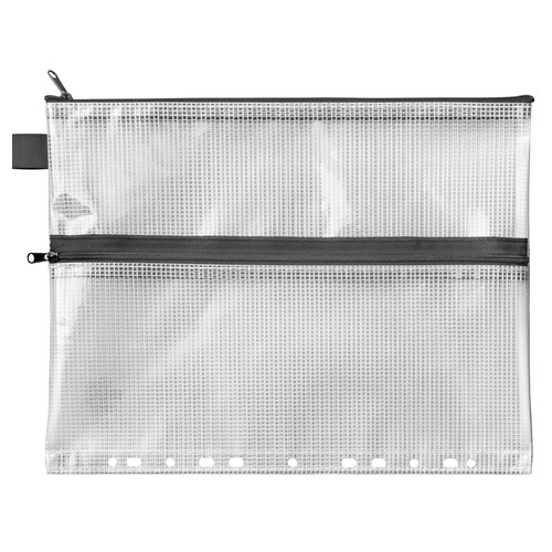 Reißverschlusstasche 320x250mm 2 Taschen transparent EVA-Folie Veloflex 2707000 Produktbild Front View L