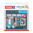 Powerstrips CLICK Klettbandstreifen medium weiß Haftkraft bis 5,4kg Tesa 8x2cm 77721-00000 (PACK=4x2 STÜCK) Produktbild