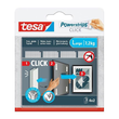 Powerstrips CLICK Klettbandstreifen large weiß Haftkraft bis 7,2kg Tesa 8,5x2cm 77722-00000 (PACK=4x2 STÜCK) Produktbild