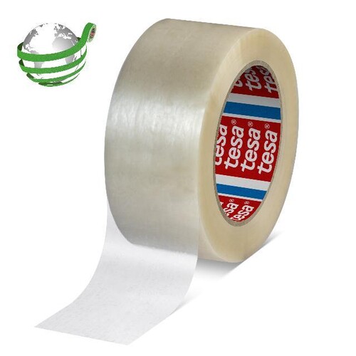 Klebeband PET 50mm x 132m transparent PCR PET 85% Tesa 60418-00000 Produktbild Front View L