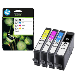 Tintenpatrone 924 für HP Office Jet Pro 8120e Multipack HP 6C3Z1NE je 1x schwarz, cyan, magenta, gelb Produktbild