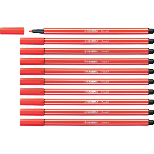 Fasermaler Pen 68 1mm Rundspitze hellrot Stabilo 68/40 Produktbild Additional View 3 L