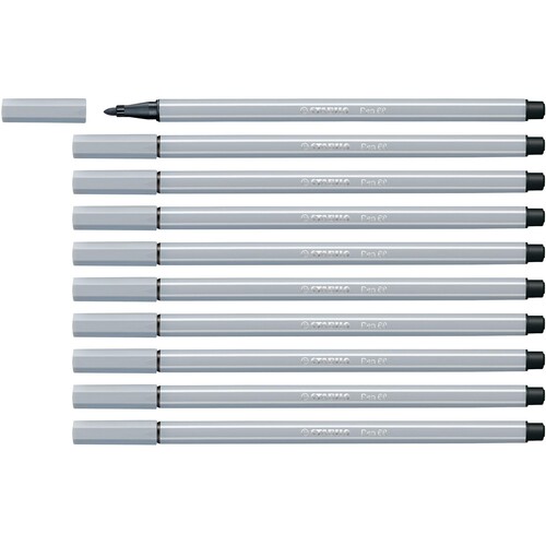 Fasermaler Pen 68 1mm Rundspitze hellgrau Stabilo 68/94 Produktbild Additional View 3 L