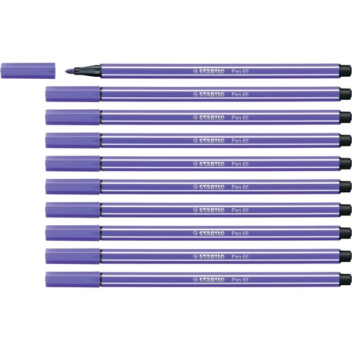 Fasermaler Pen 68 1mm Rundspitze violett Stabilo 68/55 Produktbild Additional View 3 L