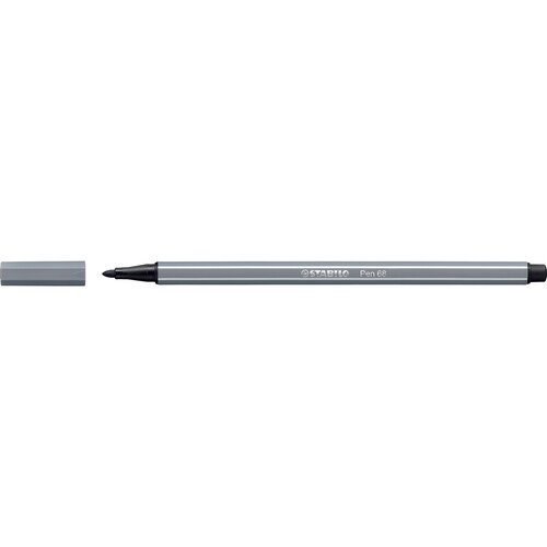 Fasermaler Pen 68 1mm Rundspitze dunkelgrau Stabilo 68/96 Produktbild