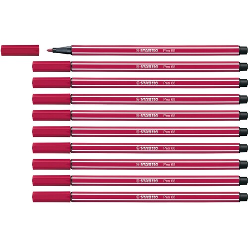 Fasermaler Pen 68 1mm Rundspitze dunkelrot Stabilo 68/50 Produktbild Additional View 3 L