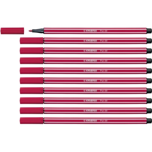 Fasermaler Pen 68 1mm Rundspitze dunkelrot Stabilo 68/50 Produktbild Additional View 3 L