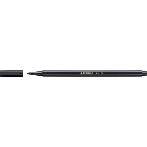 Fasermaler Pen 68 1mm Rundspitze schwarz Stabilo 68/46 Produktbild