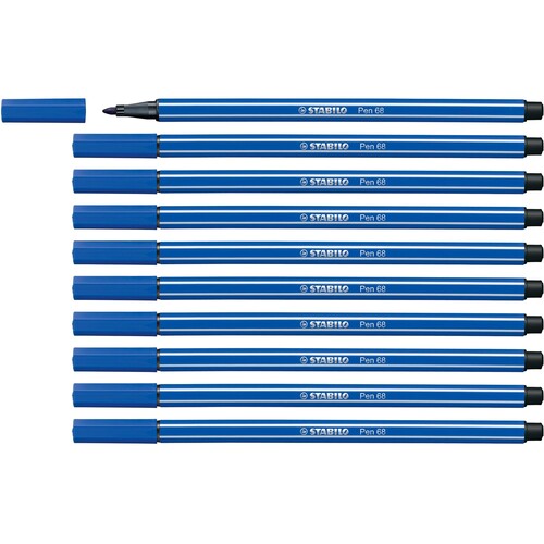 Fasermaler Pen 68 1mm Rundspitze ultramarinblau Stabilo 68/32 Produktbild Additional View 3 L