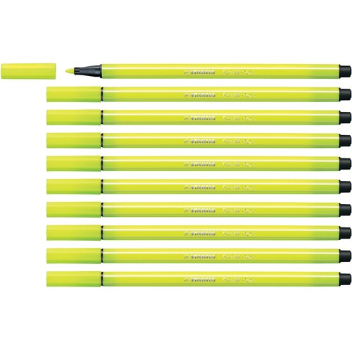 Fasermaler Pen 68 1mm Rundspitze neongelb Stabilo 68/024 Produktbild Additional View 3 L