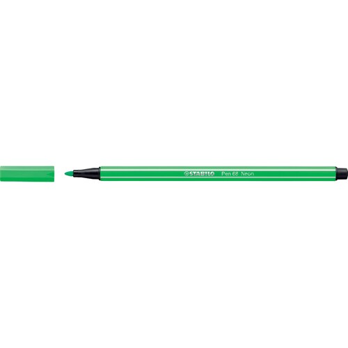 Fasermaler Pen 68 1mm Rundspitze neongrün Stabilo 68/033 Produktbild