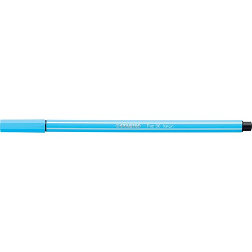 Fasermaler Pen 68 1mm Rundspitze neonblau Stabilo 68/031 Produktbild Additional View 1 L