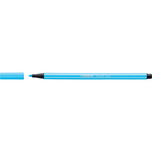 Fasermaler Pen 68 1mm Rundspitze neonblau Stabilo 68/031 Produktbild