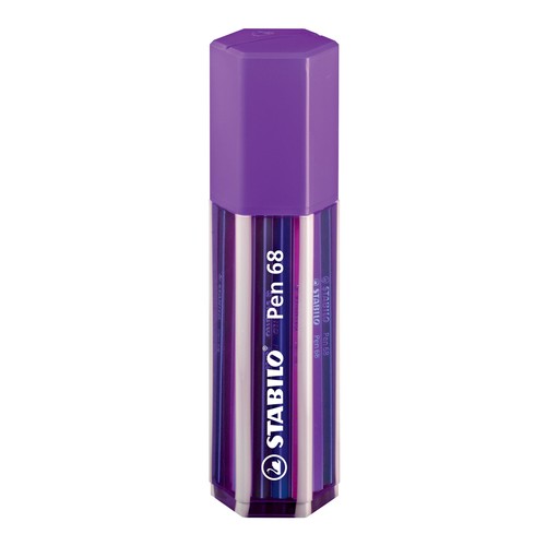 Fasermaler Pen 68 Big Pen Box 1mm Rundspitze sortiert Stabilo 6820-1 (ETUI=20 STÜCK) Produktbild Additional View 7 L
