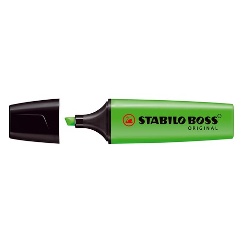 Textmarker Boss Original 70 2-5mm Keilspitze grün Stabilo 70/33 Produktbild Additional View 1 L