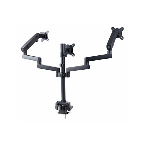 StarTech.com Triple Monitor Desk Mount For Up To Three 27in Screens, VESA 75x75/100x100, Tool-Less A Produktbild Additional View 1 L