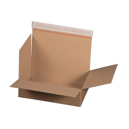 Automatikbodenkarton 1-wellig braun 300x210x85 mm / FEFCO 0201 / 1.30B Produktbild