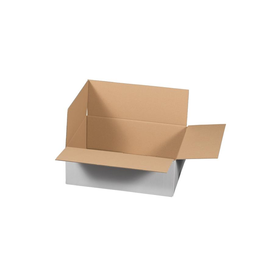 Versandkarton 1-wellig weiß 395x295x140 mm / FEFCO 0201 / 1.20B Produktbild