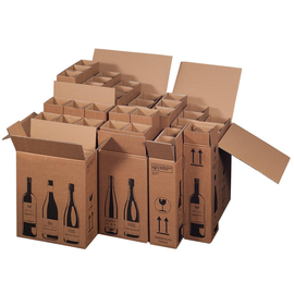 Wein-Versandkarton ECOline für 6 Fl. / 305x212x368 mm / braun Produktbild