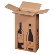Wein-Versandkarton für 2 Fl. 204x108x368 mm / braun Produktbild