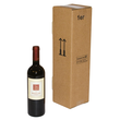 Wein-Versandkarton für 1 Fl. 106x106x420 mm / braun Produktbild Additional View 1 S
