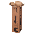 Wein-Versandkarton für 1 Fl. 106x106x420 mm / braun Produktbild