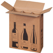 Wein-Versandkarton für 3 Fl. 305x108x368 mm / braun Produktbild Additional View 1 S