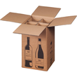 Wein-Versandkarton für 4 Fl. 212x204x368 mm / braun Produktbild Additional View 1 S