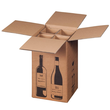Wein-Versandkarton für 4 Fl. 212x204x368 mm / braun Produktbild