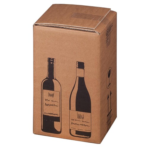 Wein-Versandkarton für 4 Fl. 212x204x368 mm / braun Produktbild Additional View 2 L