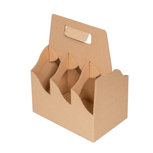 Flaschenträger  für 6 Fl. 213x140x269 mm / braun Produktbild Front View L