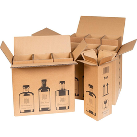 Versandkarton für 6 Fl. Gin 326x226x278 mm / braun Produktbild