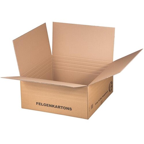 Felgenversandkarton 15-19 Zoll 660x660x300 mm / braun Produktbild Front View L