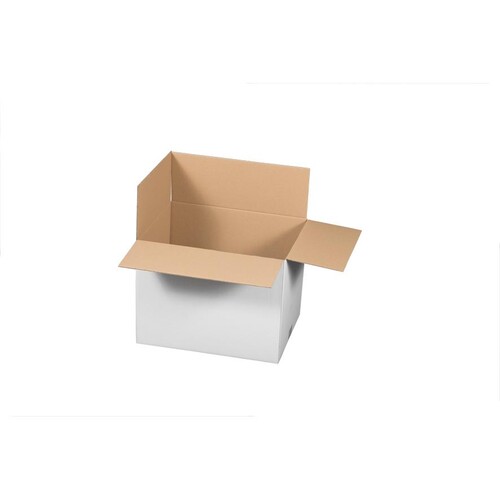 Versandkarton 2-wellig weiß 400x300x300 mm / FEFCO 0201 / 2.30BE Produktbild