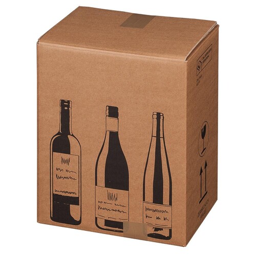Wein-Versandkarton für 6 Fl. 305x212x368 mm / braun Produktbild Additional View 3 L