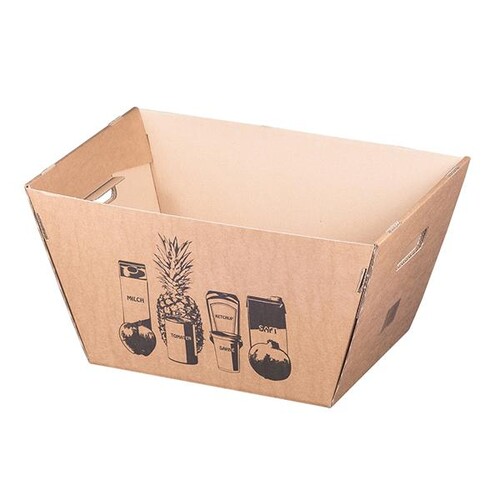 Einkaufskorb 500x330x260 mm / braun / einzeln Produktbild Front View L
