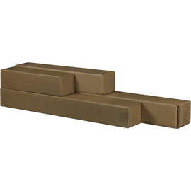 Versandhülse quadr. teleskopierbar 105x105x440 mm / braun / 1.30B Produktbild