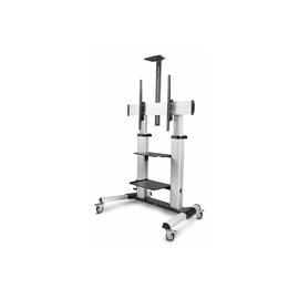 StarTech.com Rolling TV Cart/Stand On Wheels, Up to 100inch/220lb Screens - Wagen - für Flachbildsch Produktbild