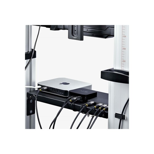 StarTech.com Rolling TV Cart/Stand On Wheels, Up to 100inch/220lb Screens - Wagen - für Flachbildsch Produktbild Additional View 3 L