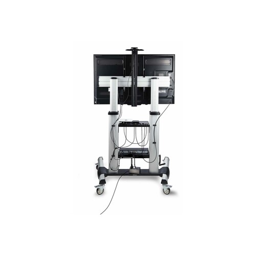 StarTech.com Rolling TV Cart/Stand On Wheels, Up to 100inch/220lb Screens - Wagen - für Flachbildsch Produktbild Additional View 4 L