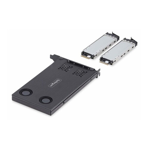 StarTech.com Dual-Bay M.2 NVMe SSD Removable Mobile Rack for PCIe x8 Slot - Schnittstellenadapter - Produktbild