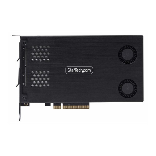 StarTech.com Dual-Bay M.2 NVMe SSD Removable Mobile Rack for PCIe x8 Slot - Schnittstellenadapter - Produktbild Additional View 4 L