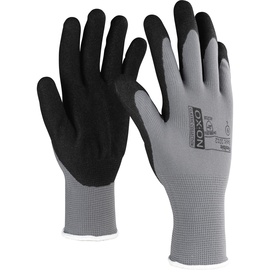 OX-ON Montagehandschuh Nylon-Strick Flexible Basic 1012 Gr. 6 / grau-schwarz Produktbild