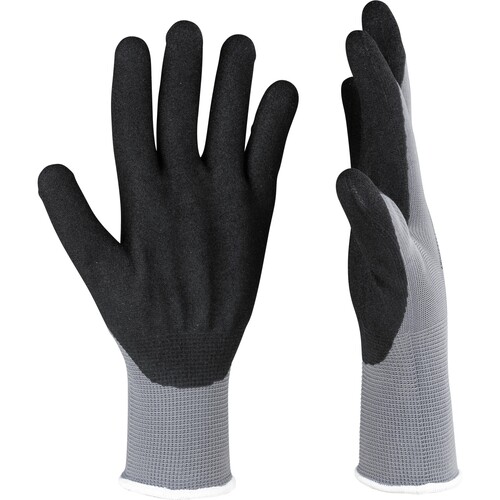 OX-ON Montagehandschuh Nylon-Strick Flexible Basic 1012 Gr. 6 / grau-schwarz Produktbild Additional View 3 L