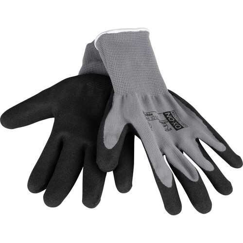 OX-ON Montagehandschuh Nylon-Strick Flexible Basic 1012 Gr. 7 / grau-schwarz Produktbild Additional View 4 L