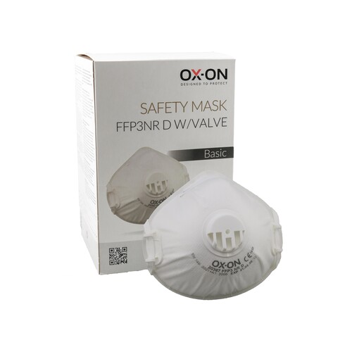 OX-ON Einwegmaske mit Ventil / W/Valve Basic FFP3 20367 (PACK=10 STÜCK) Produktbild Additional View 1 L