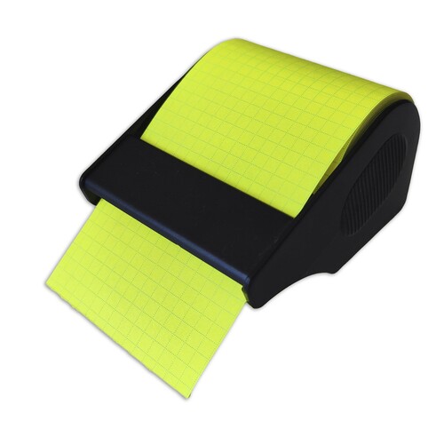 Haftnotizen Rolle 60mm x 10m im Abroller brillantgelb kariert RNK CT1947 nachfüllbar Produktbild